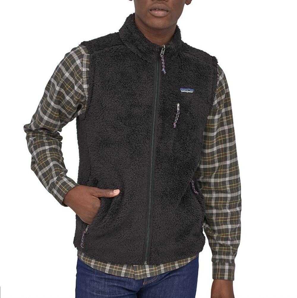 PATAGONIA Los Gatos Fleece Vest Navy Blue Gray Large L